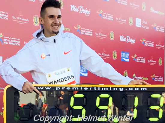 Julien Wanders Ras Al Kaimah Halbmarathon Europarekord