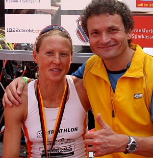 Sandra Wallenhorst und Herbert Steffny beim Ironman Frankfurt 2009